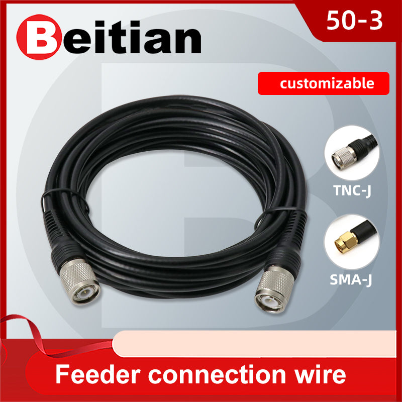 Beitian TNC-SMA coaxial pure copper injection connection feeder RTK antenna mushroom head SYV50-3 fixed base Beitian TNC-SMA coaxial pure copper injection connection feeder RTK antenna mushroom head SYV50-3 fixed base